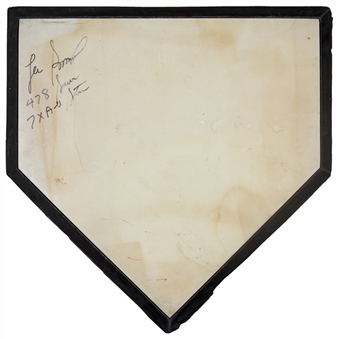 Lee Smith Game Used and Signed Home Plate (Smith LOA)